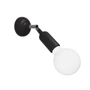 Lampada Fermaluce in silicone con snodo e con interruttore incorporato - Nero