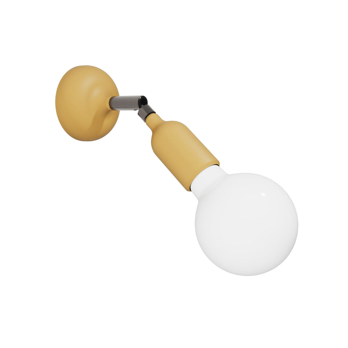 Lampada Fermaluce in silicone con snodo - Mostarda
