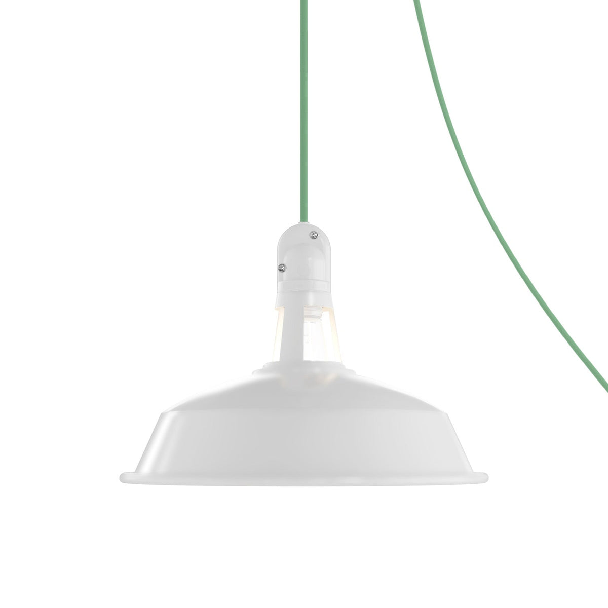 Lampada portatile da esterno Snake con paralume Harbour, 5 m cavo tessile, portalampada IP65 waterproof - Bianco