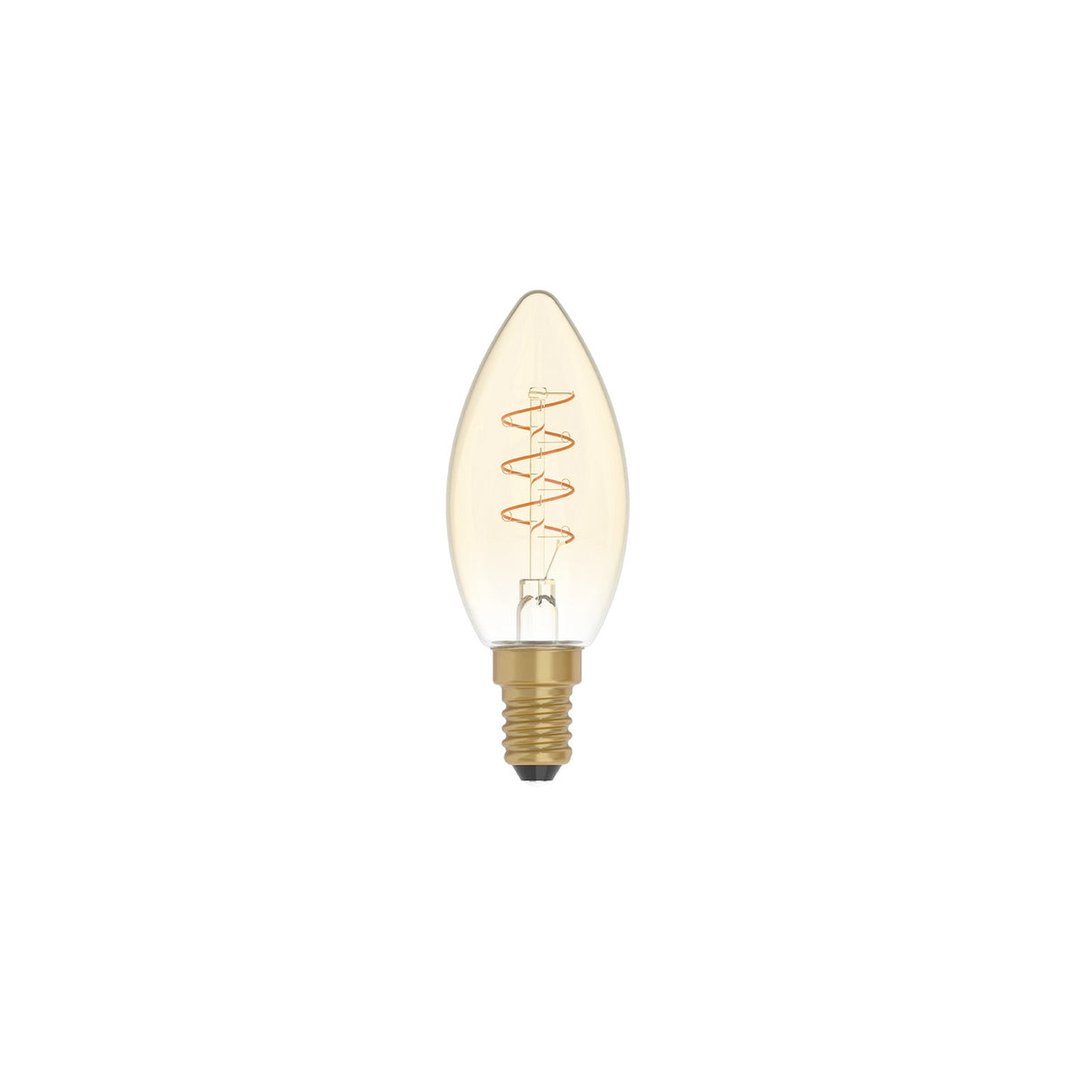 Lampadina LED Dorata Carbon Line filamento a spirale Candela C35 2,5W 136Lm E14 1800K Dimmerabile - C01
