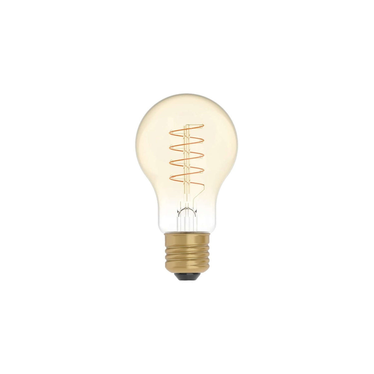 Lampadina LED Dorata Carbon Line filamento a spirale Goccia A60 4W 250Lm E27 1800K Dimmerabile - C03