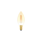 Lampadina LED Dorata Carbon Line filamento verticale Candela C35 3,5W 300Lm E14 2700K Dimmerabile - C51