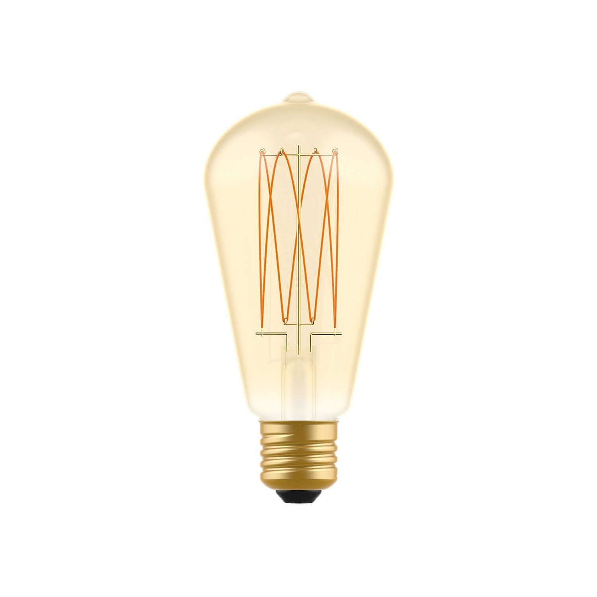 Lampadina LED Dorata Carbon Line filamento verticale Edison ST64 7W 640Lm E27 2700K Dimmerabile - C54
