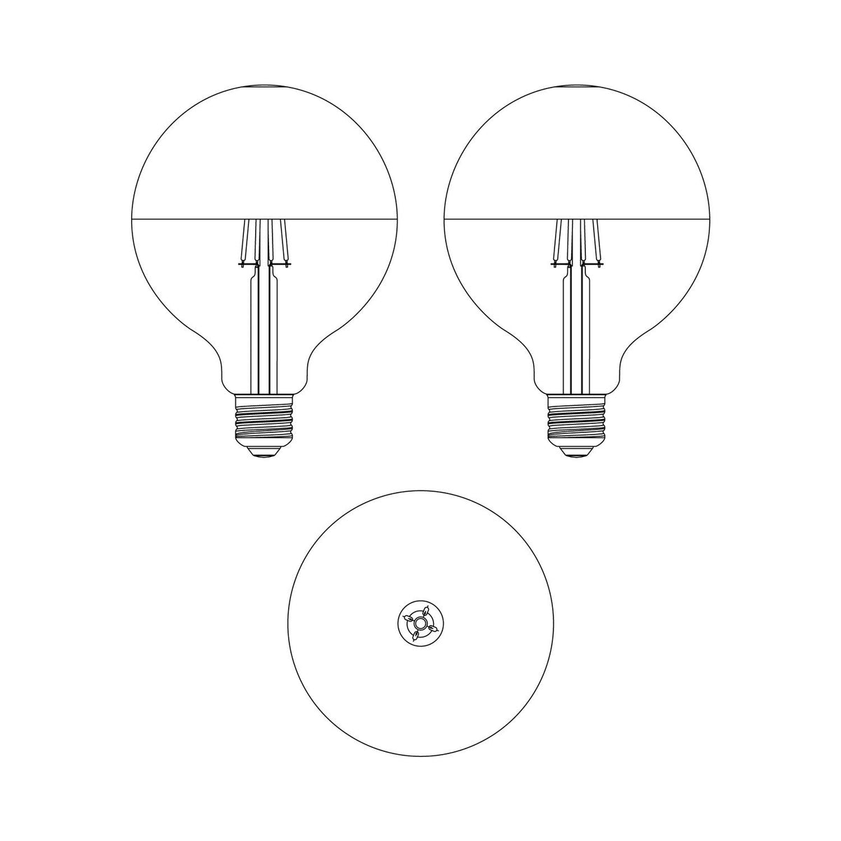 Lampadina LED Maria G125 4,8W 806Lm E27 2700K Dimmerabile - Verde