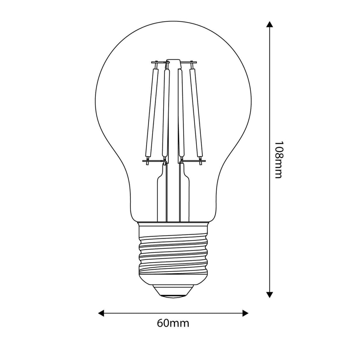 Lampadina LED Milky Goccia A60 11W 1521Lm E27 2700K Dimmerabile - M09