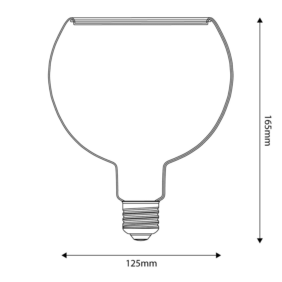 Lampadina LED Smoky Ghost Line CRI 90 G125 6W 220Lm E27 1900K Dimmerabile - G15