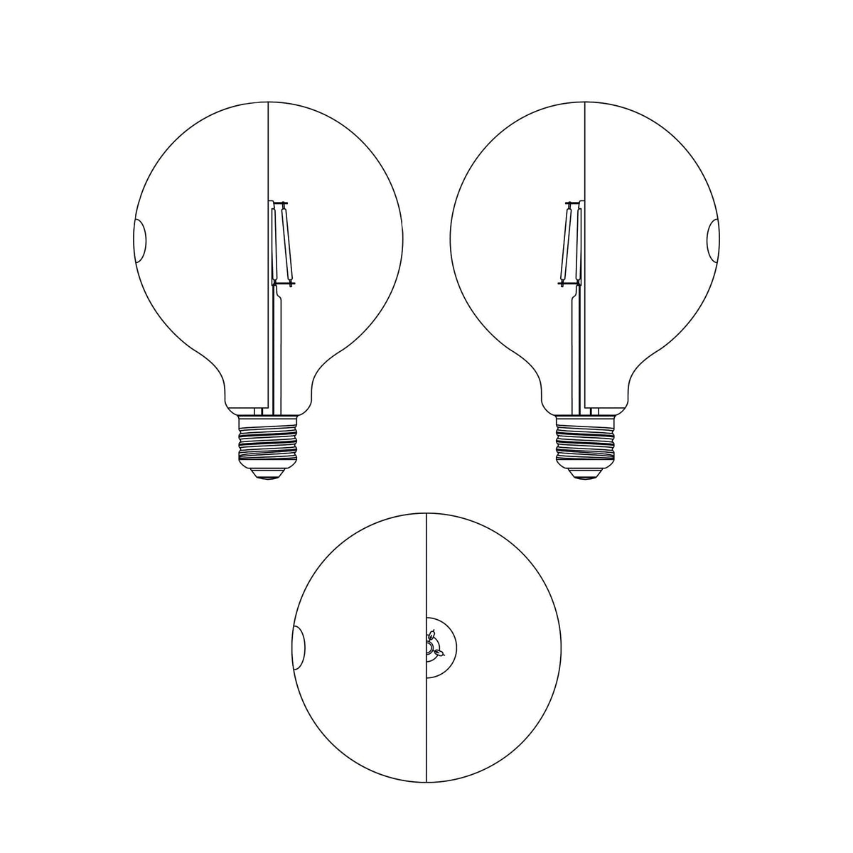 Lampadina LED Talia G125 4,8W 806Lm E27 2700K Dimmerabile - Verde