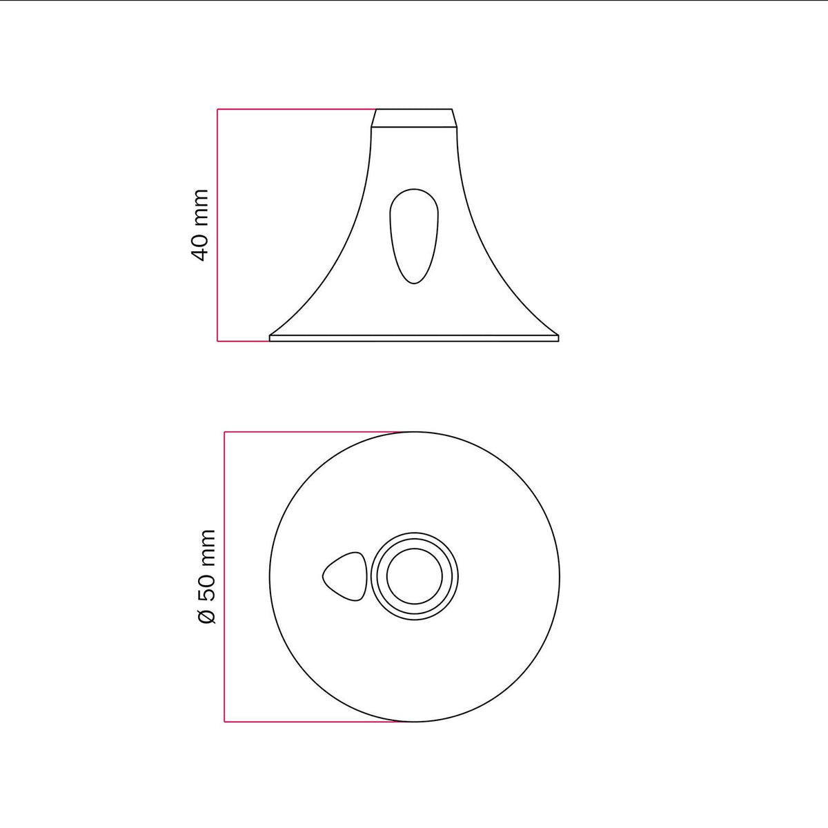 MAG-Y, kit supporto magnetico per lampada - Titanio satinato