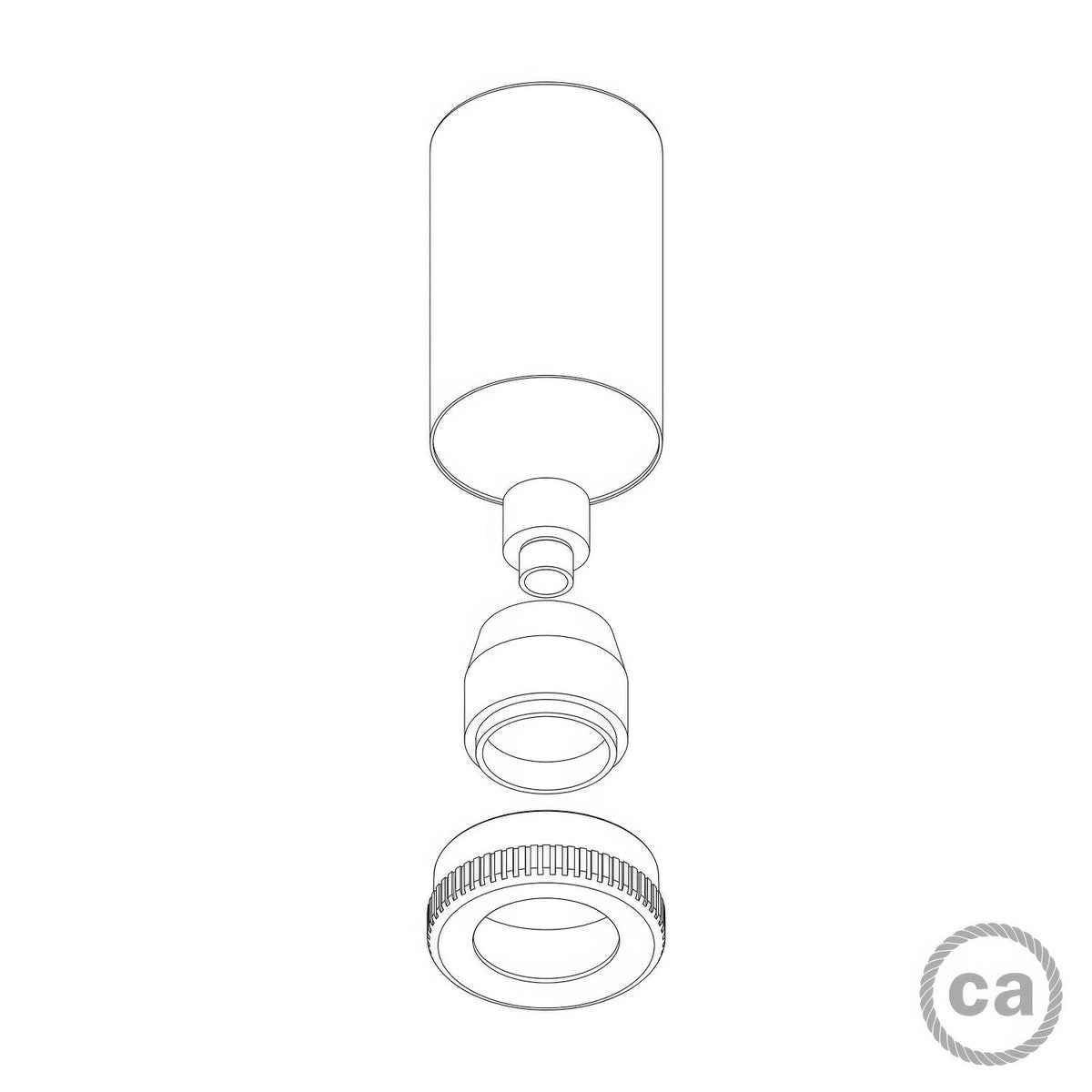 Mini faretto Spotlight LED GU1d0 - Blu carta da zucchero