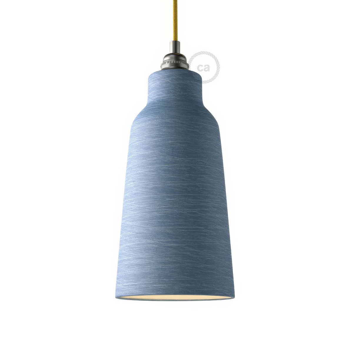 Paralume Bottiglia in ceramica, collezione Materia - Made in Italy - Avion striato