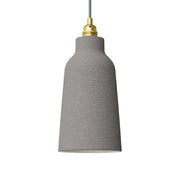 Paralume Bottiglia in ceramica, collezione Materia - Made in Italy - Effetto cemento