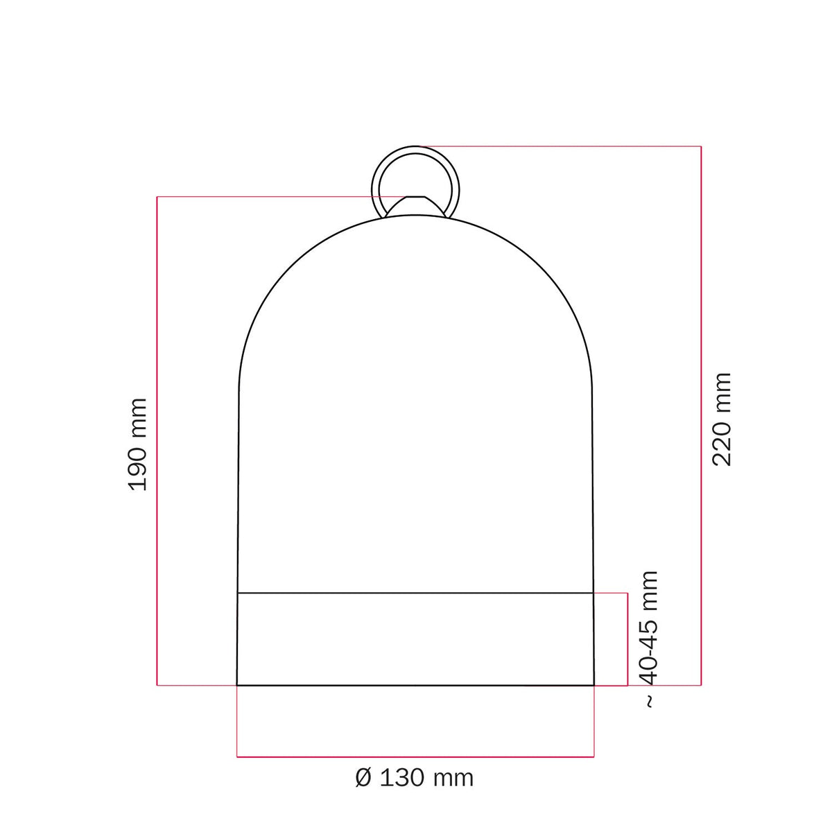Paralume Campana Mini XS bicolore in ceramica Bianco e Marrone, collezione Materia - Made in Italy
