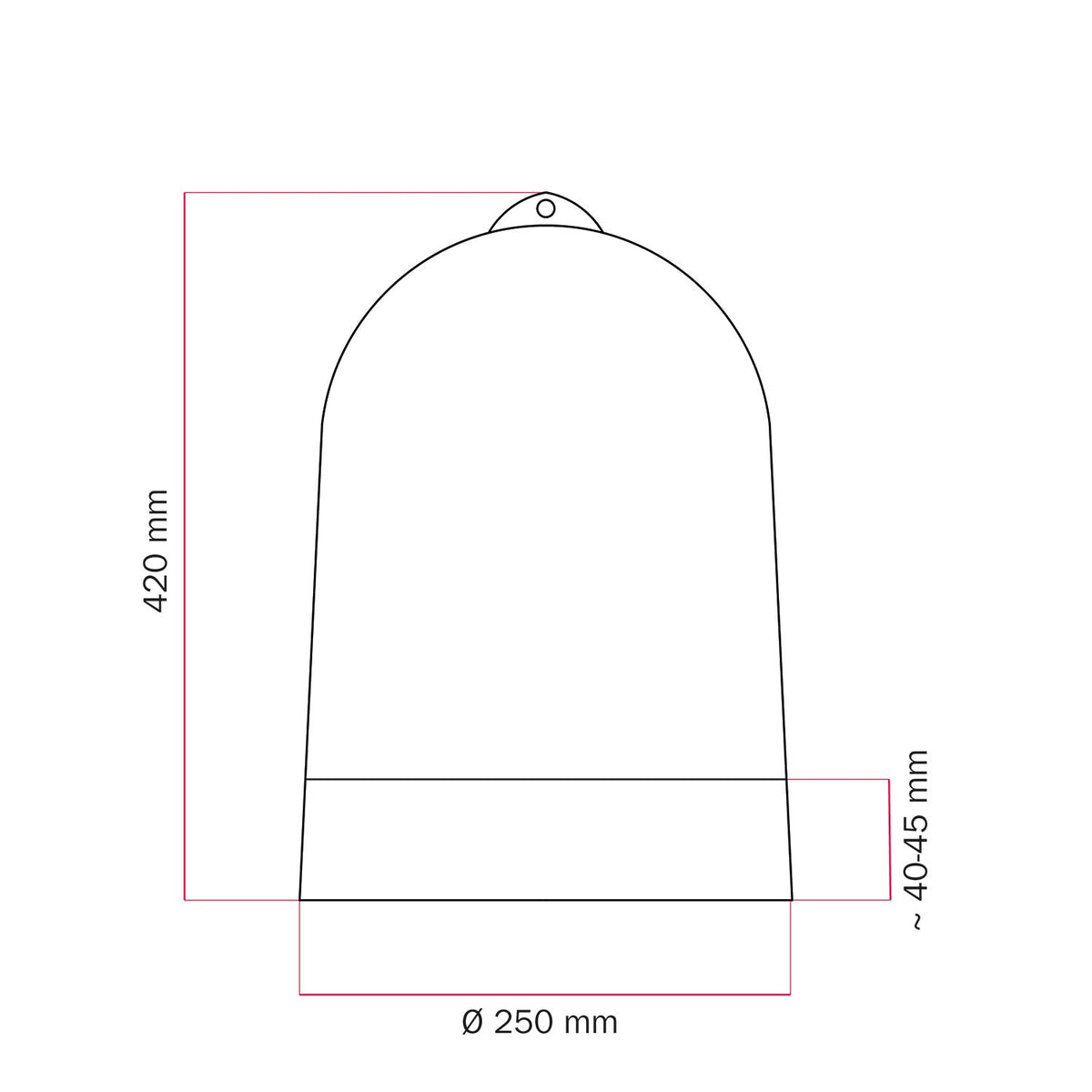 Paralume Campana XL bicolore in ceramica Bianco e Marrone, collezione Materia - Made in Italy
