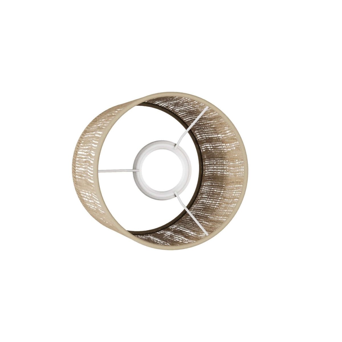 Paralume Cilindro in tessuto con attacco E27 - 100% Made in Italy - Rafia naturale