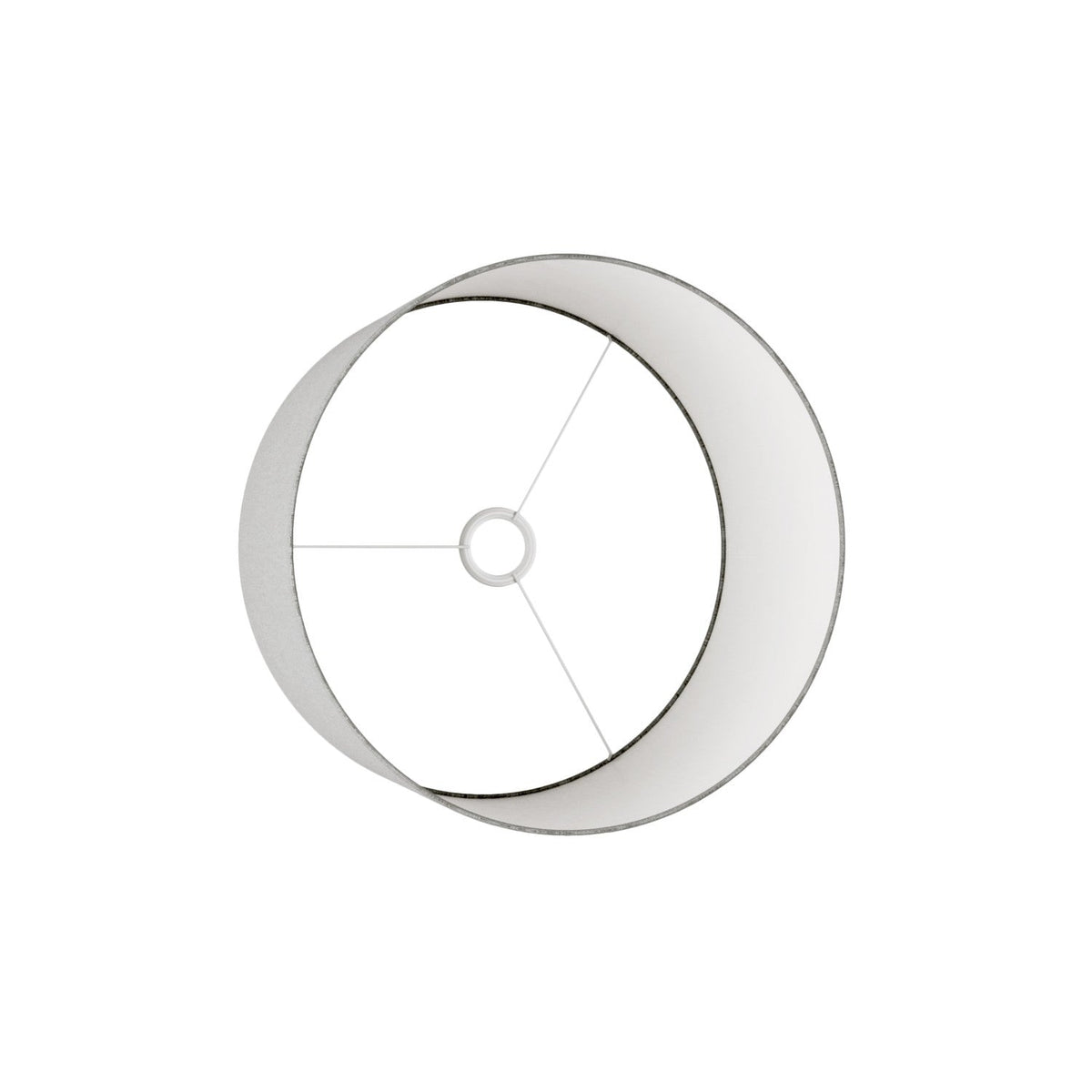 Paralume Cilindro L in tessuto con attacco E27 - Made in Italy - Camelot Grigio
