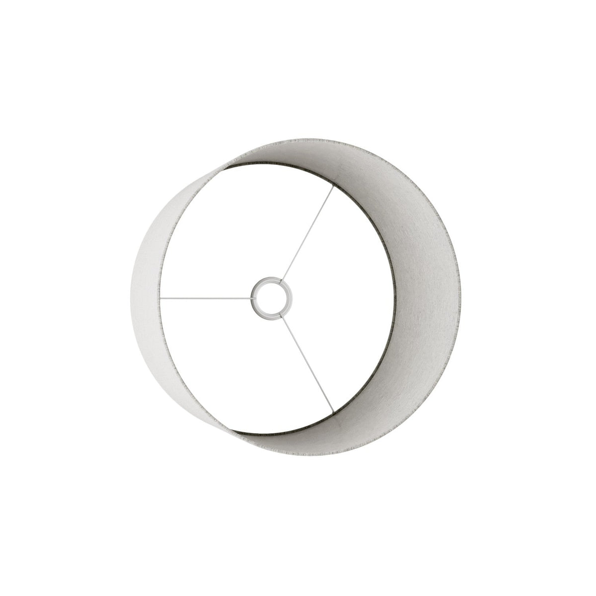 Paralume Cilindro L in tessuto con attacco E27 - Made in Italy - Lana Grigio Chiaro