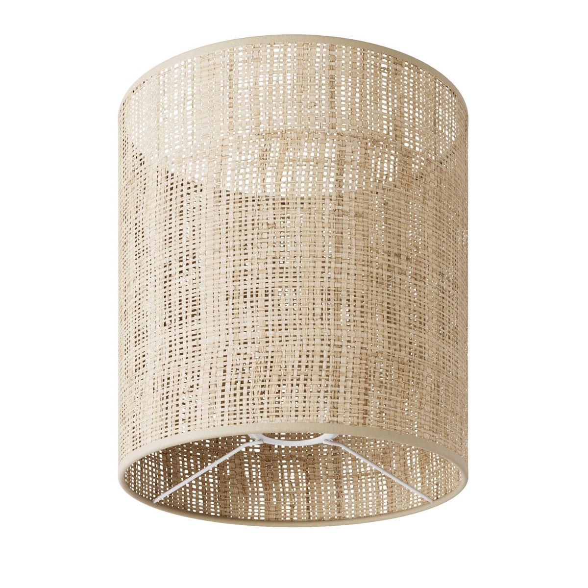 Paralume Cilindro M in tessuto con attacco E27 - Made in Italy - Raphia
