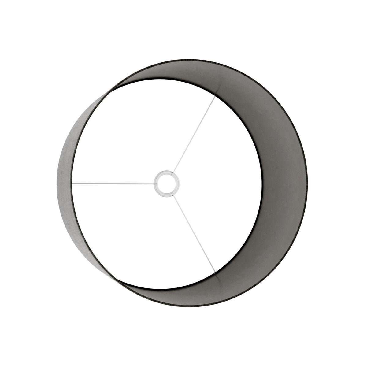 Paralume Cilindro XL in tessuto con attacco E27 - Made in Italy - Lana Grigio Scuro
