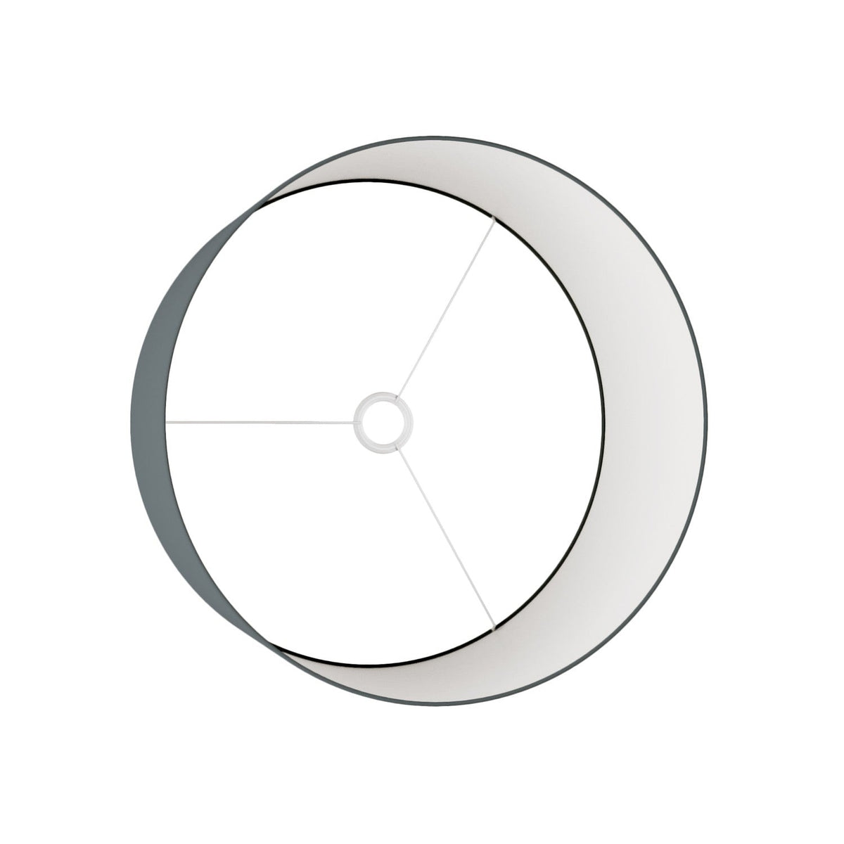 Paralume Cilindro XL in tessuto con attacco E27 - Made in Italy - Teletta Grigio Scuro