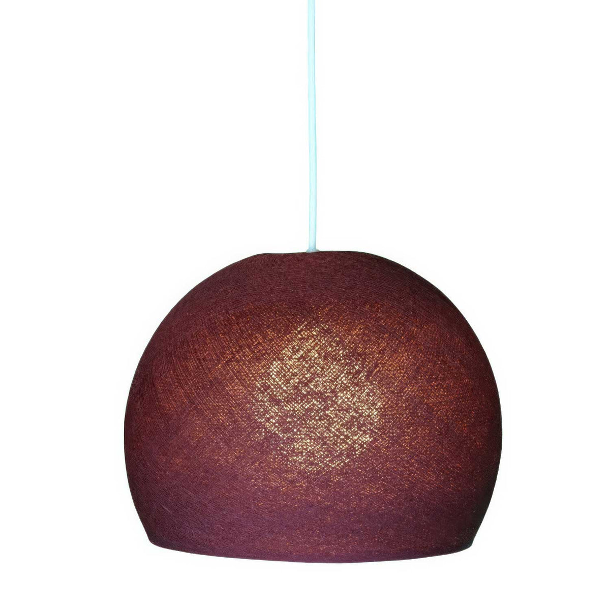 Paralume Cupola in filo 100% fatto a mano - Poliestere Merlot