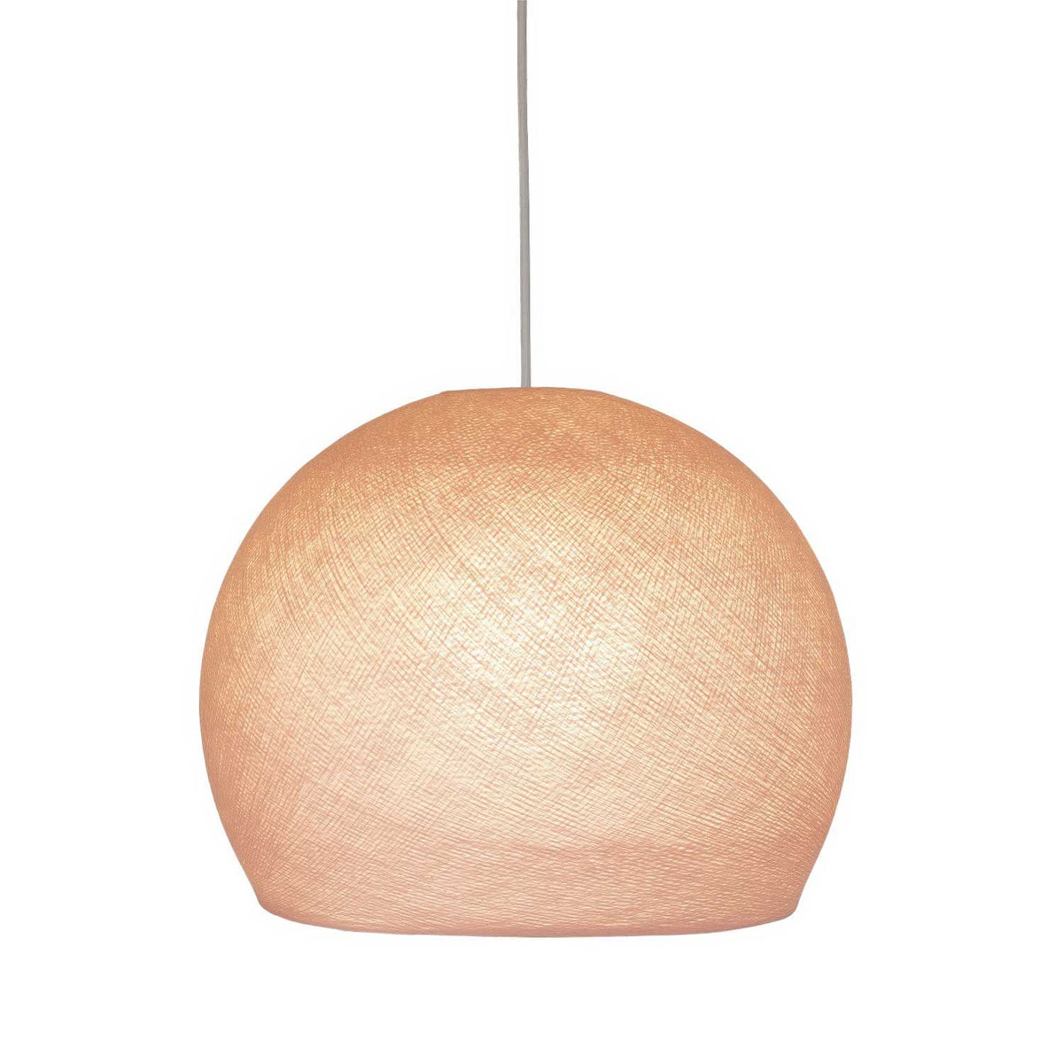 Paralume Cupola in filo 100% fatto a mano - Poliestere Rosa confetto