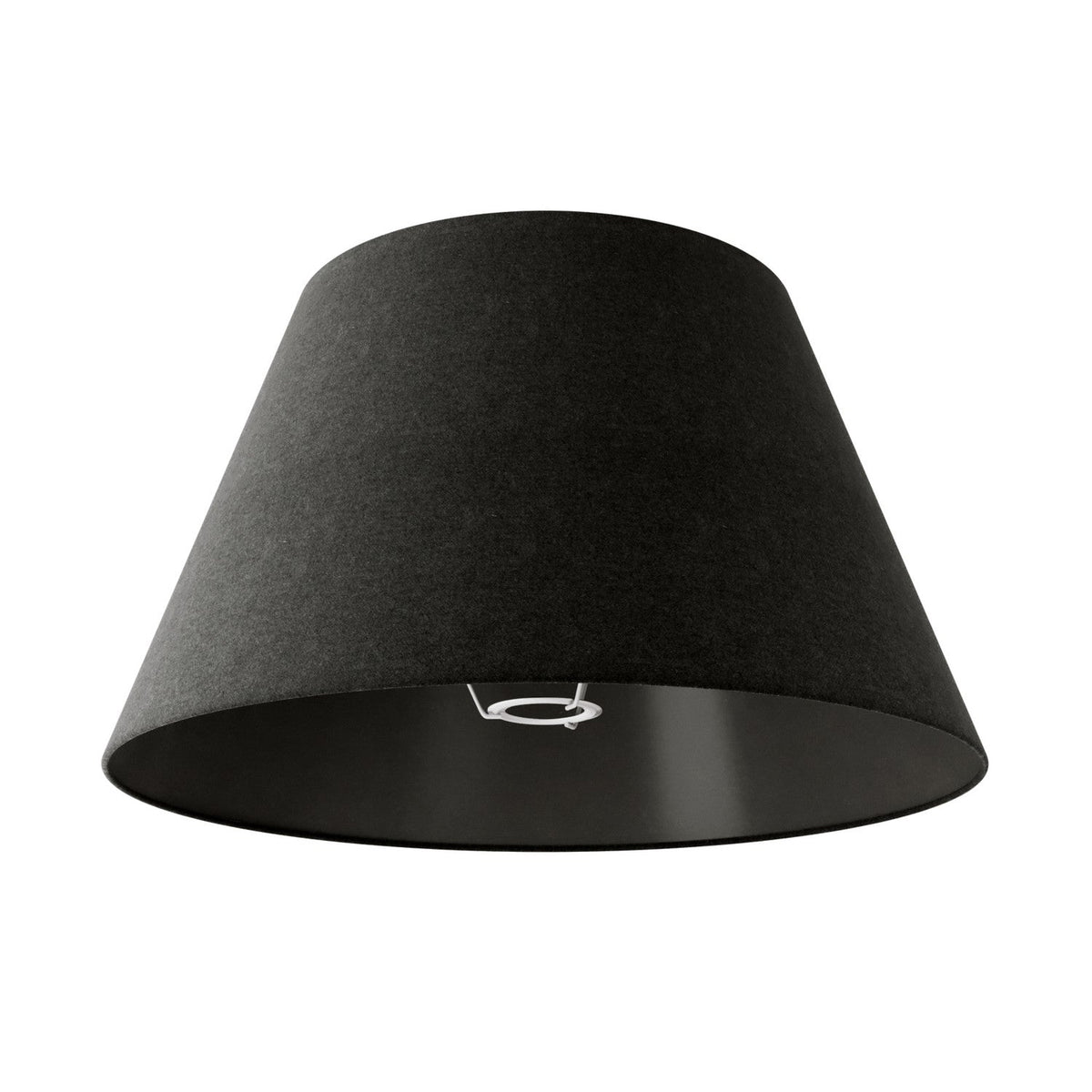 Paralume Impero L per lampada da tavolo o applique con attacco E27 - Made in Italy - Lana Grigio Scuro