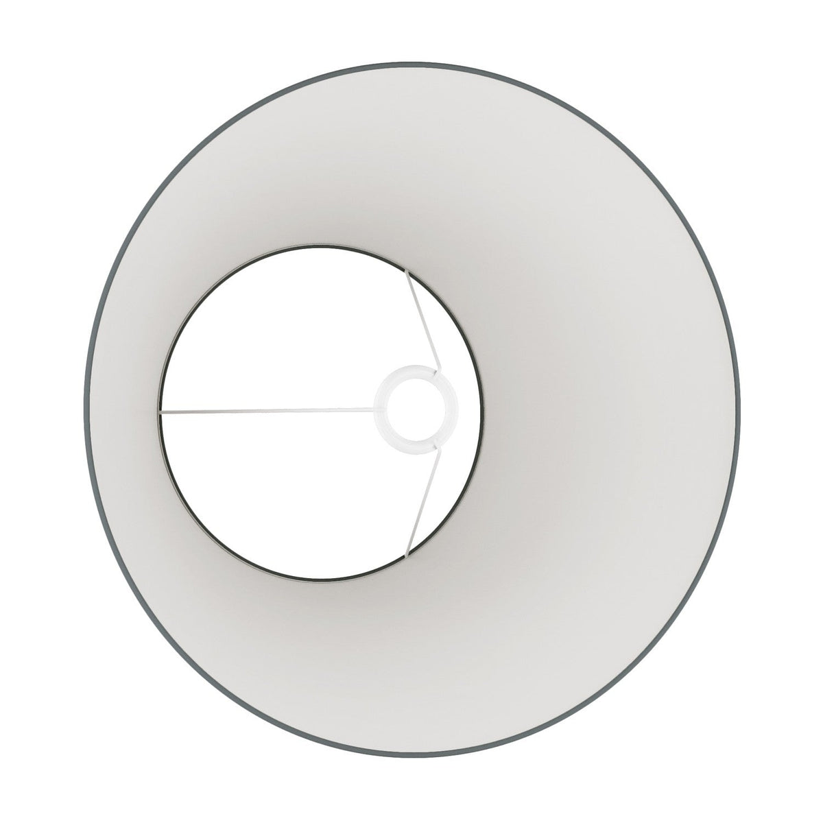Paralume Impero L per lampada da tavolo o applique con attacco E27 - Made in Italy - Teletta Grigio Scuro
