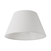 Paralume Impero M in tessuto per lampada da tavolo o applique con attacco E27 - Made in Italy - Lino bianco lucido