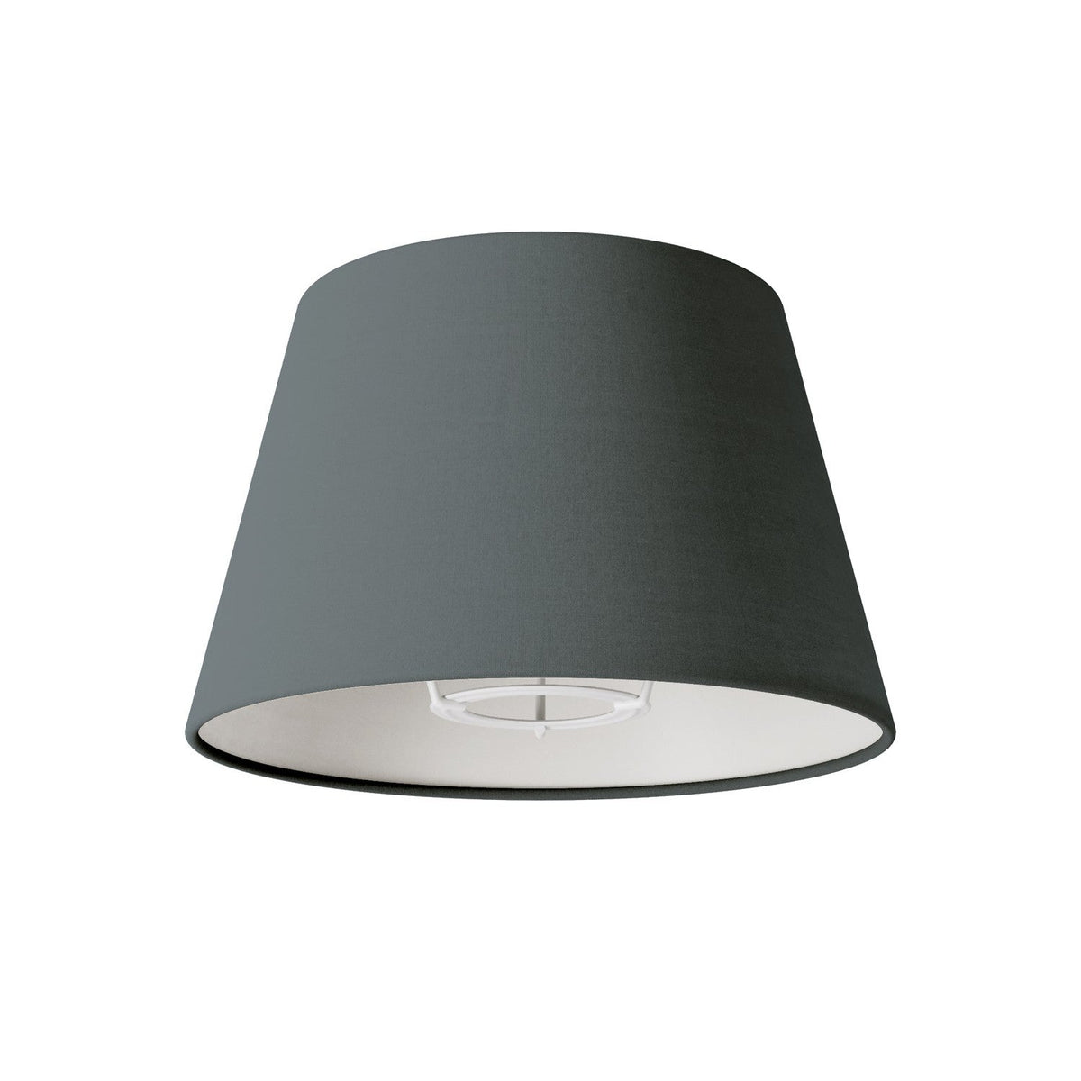 Paralume Impero S con attacco E27 per lampada da tavolo o applique - Made in Italy - Teletta Grigio Scuro