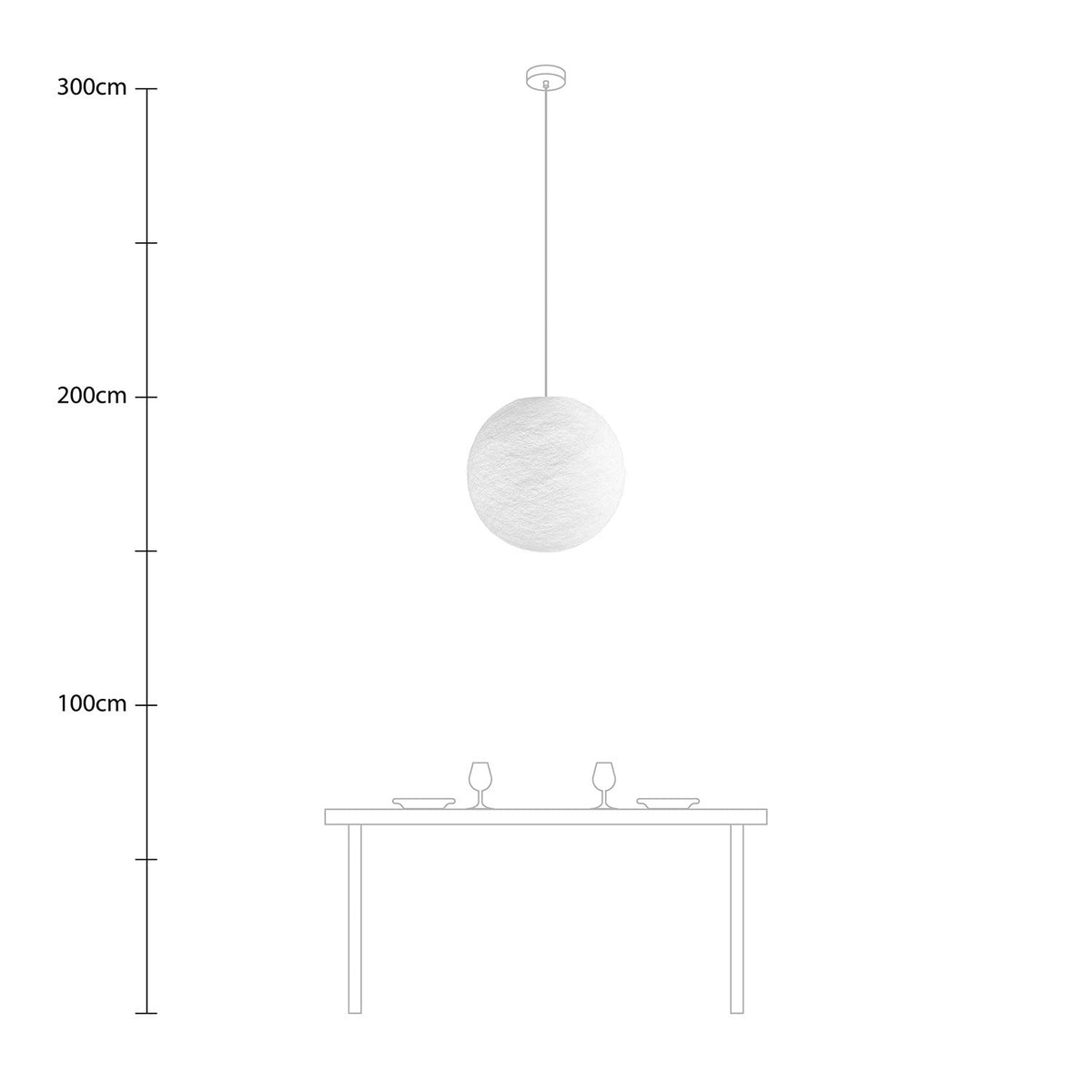 Paralume Sfera Light in filo fatto a mano - Poliestere Bianco