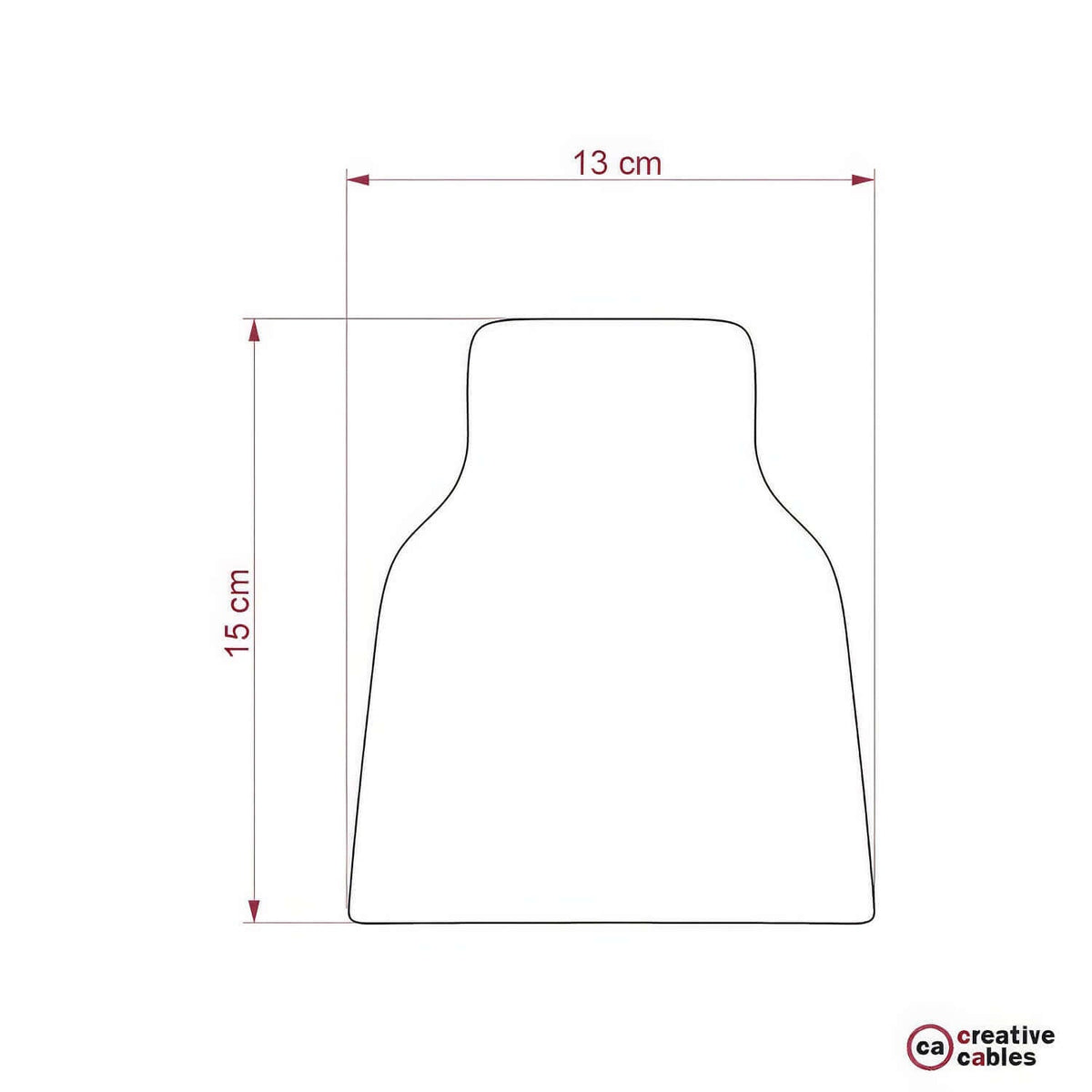 Paralume Vaso in ceramica, collezione Materia - Made in Italy - Tortora striato