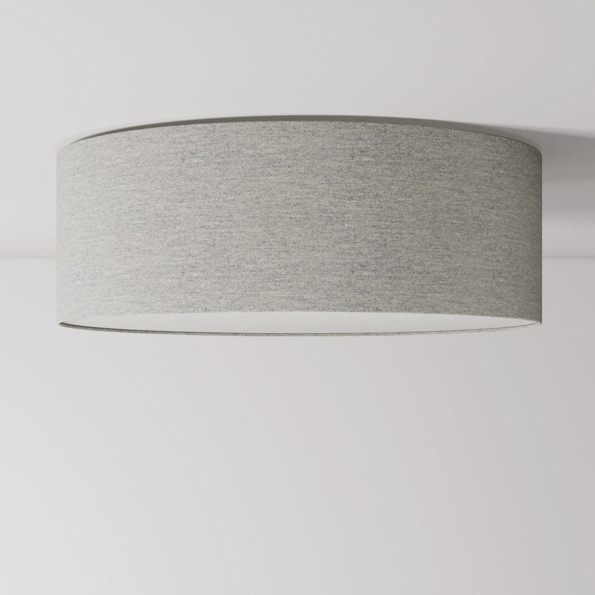 Plafoniera in tessuto Large - Made in Italy - Lana Grigio Chiaro