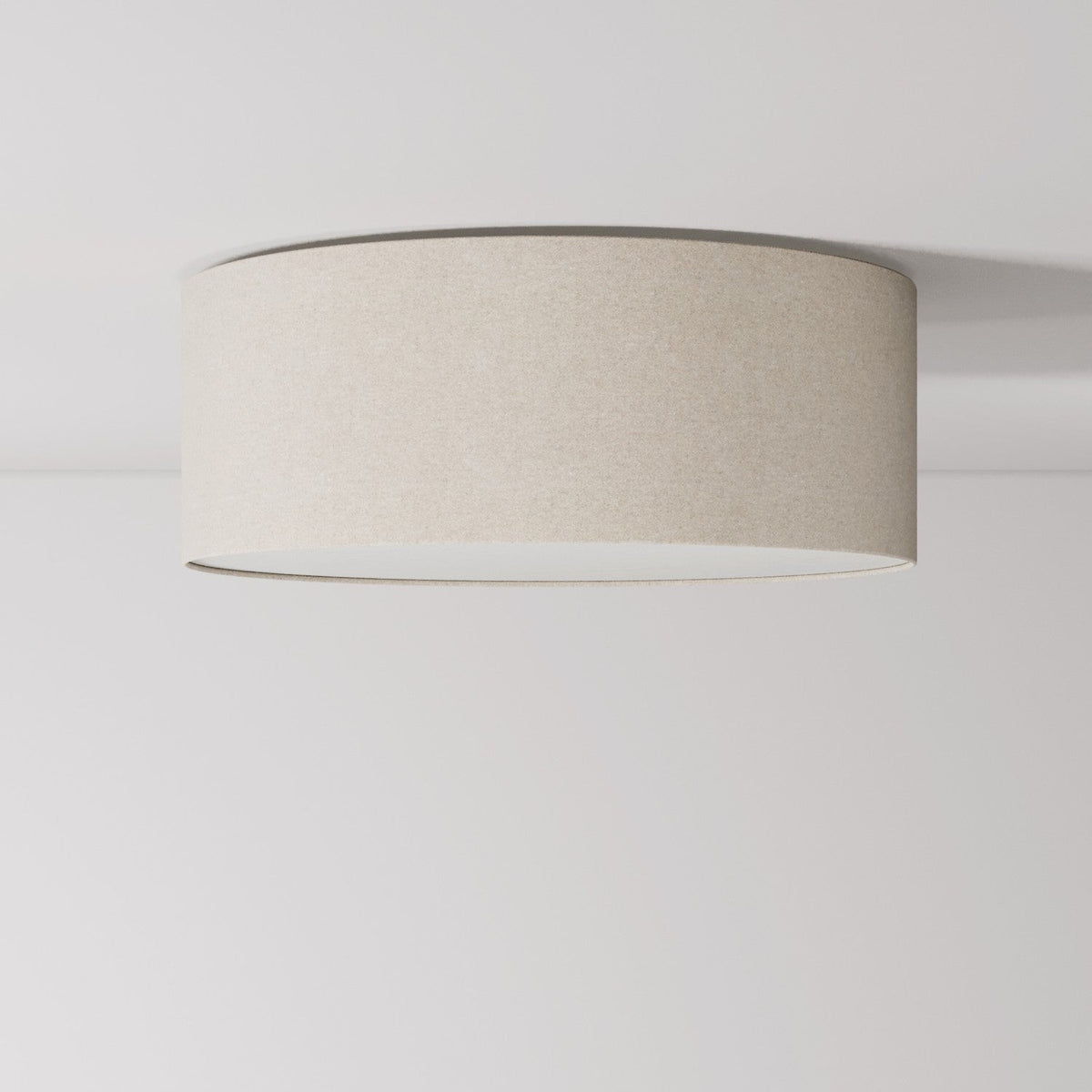 Plafoniera in tessuto Medium Slim - Made in Italy - Lana Sabbia