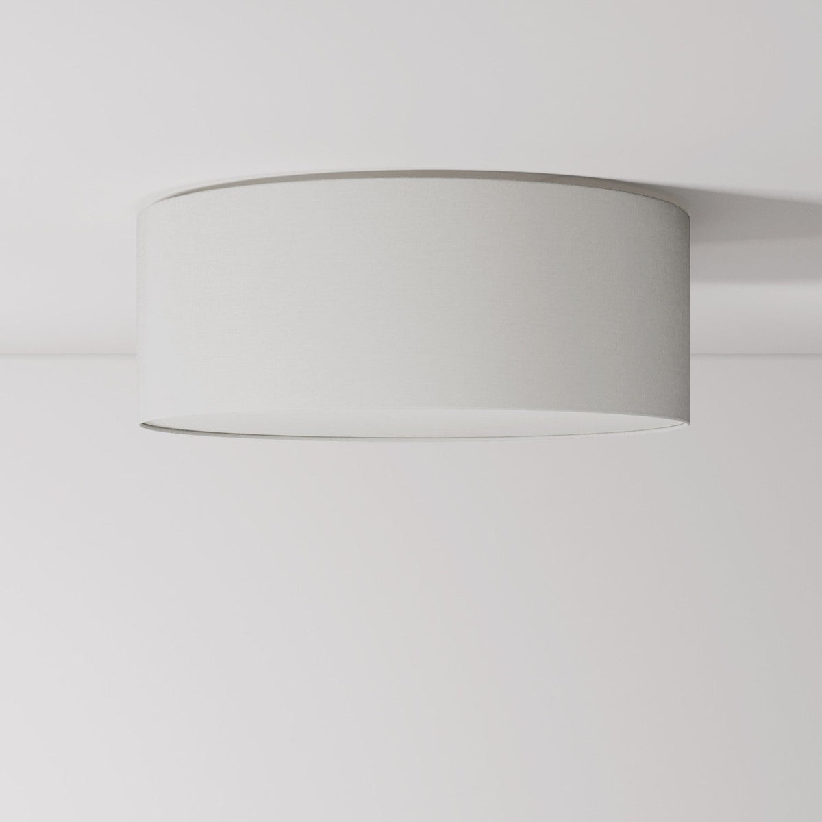 Plafoniera in tessuto Medium Slim - Made in Italy - Lino Crudo