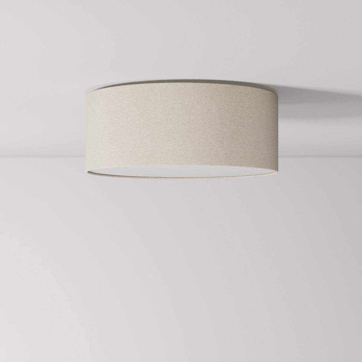Plafoniera in tessuto Small - Made in Italy - Lana Sabbia