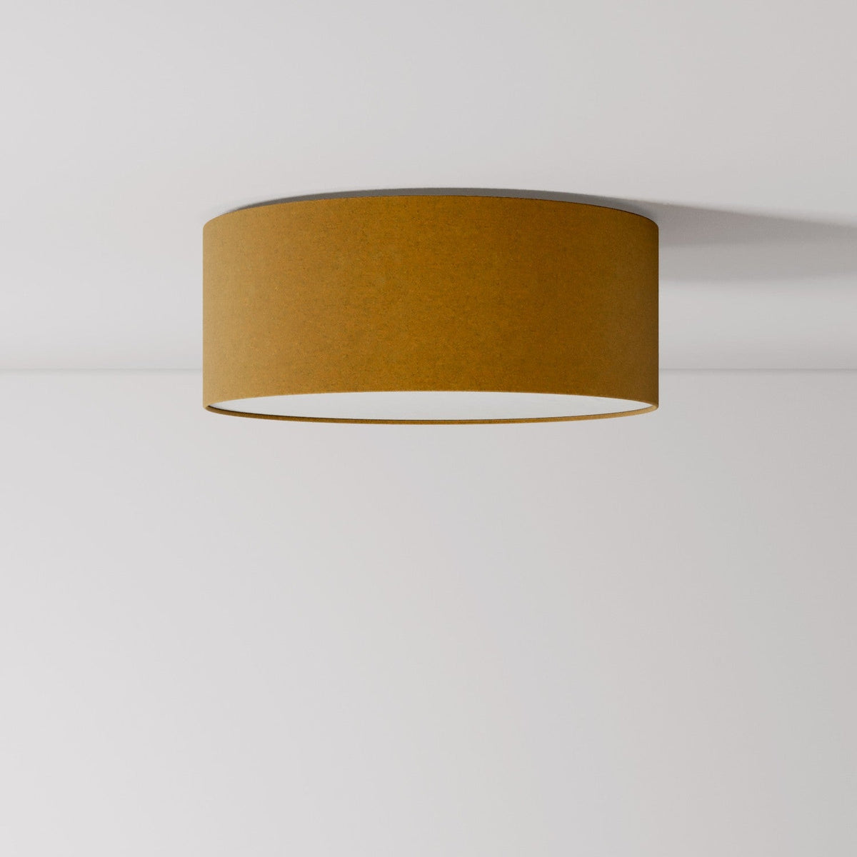 Plafoniera in tessuto Small - Made in Italy - Lana Senape