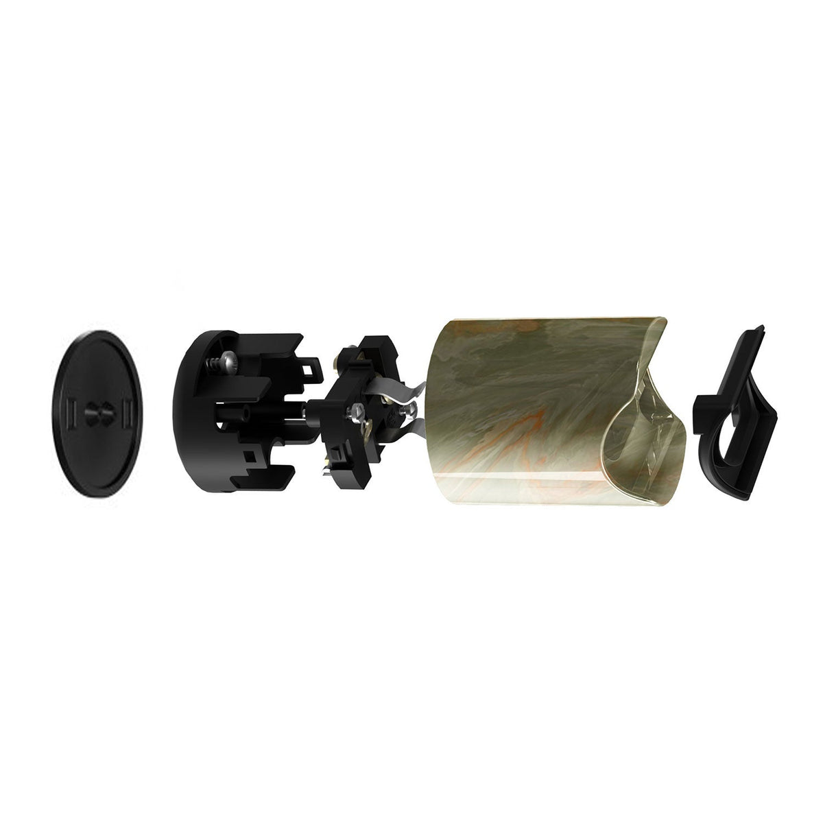 Portalampada esse14 da parete o soffitto con attacco S14d - Waterproof IP44 - Effetto Green marble