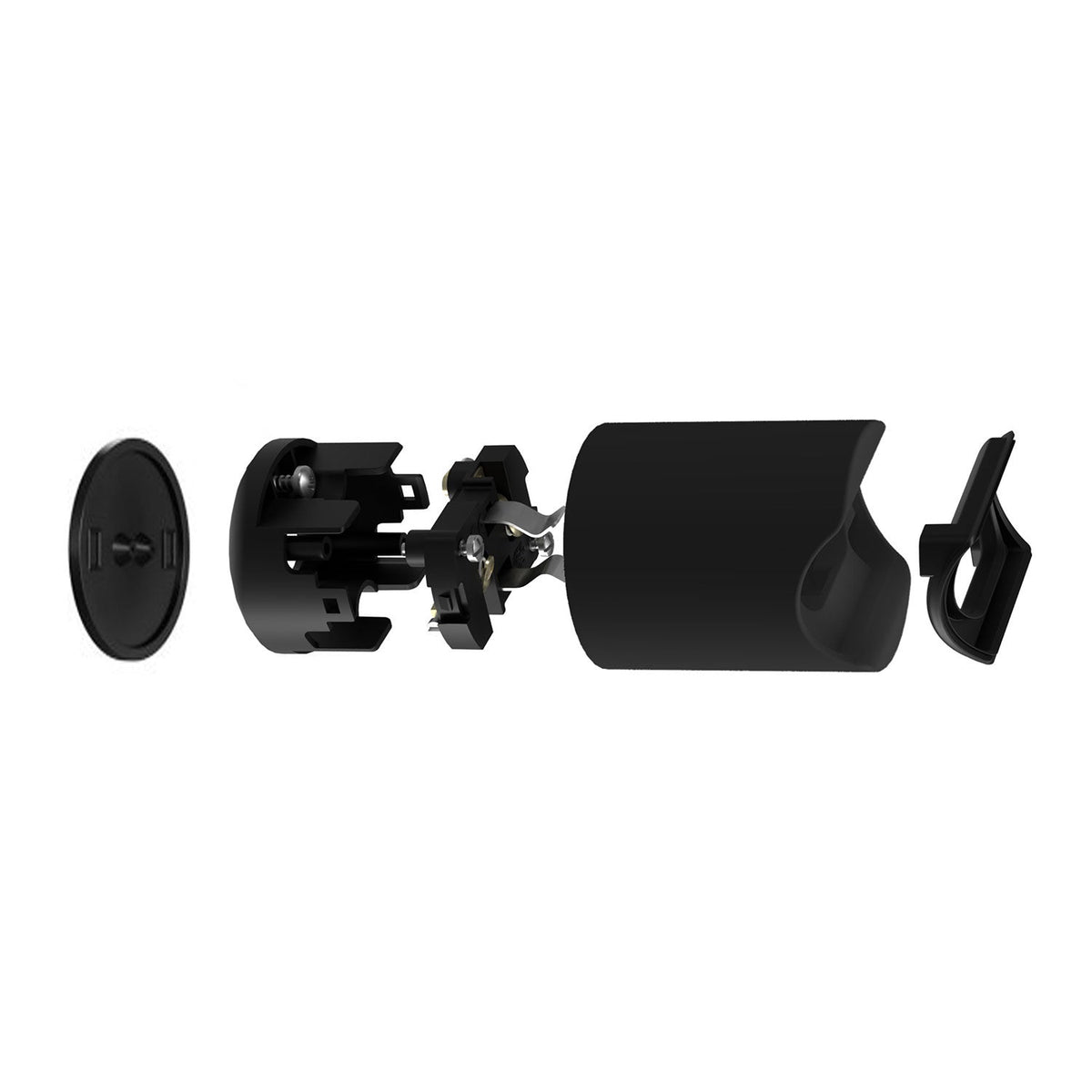 Portalampada esse14 da parete o soffitto con attacco S14d - Waterproof IP44 - Nero