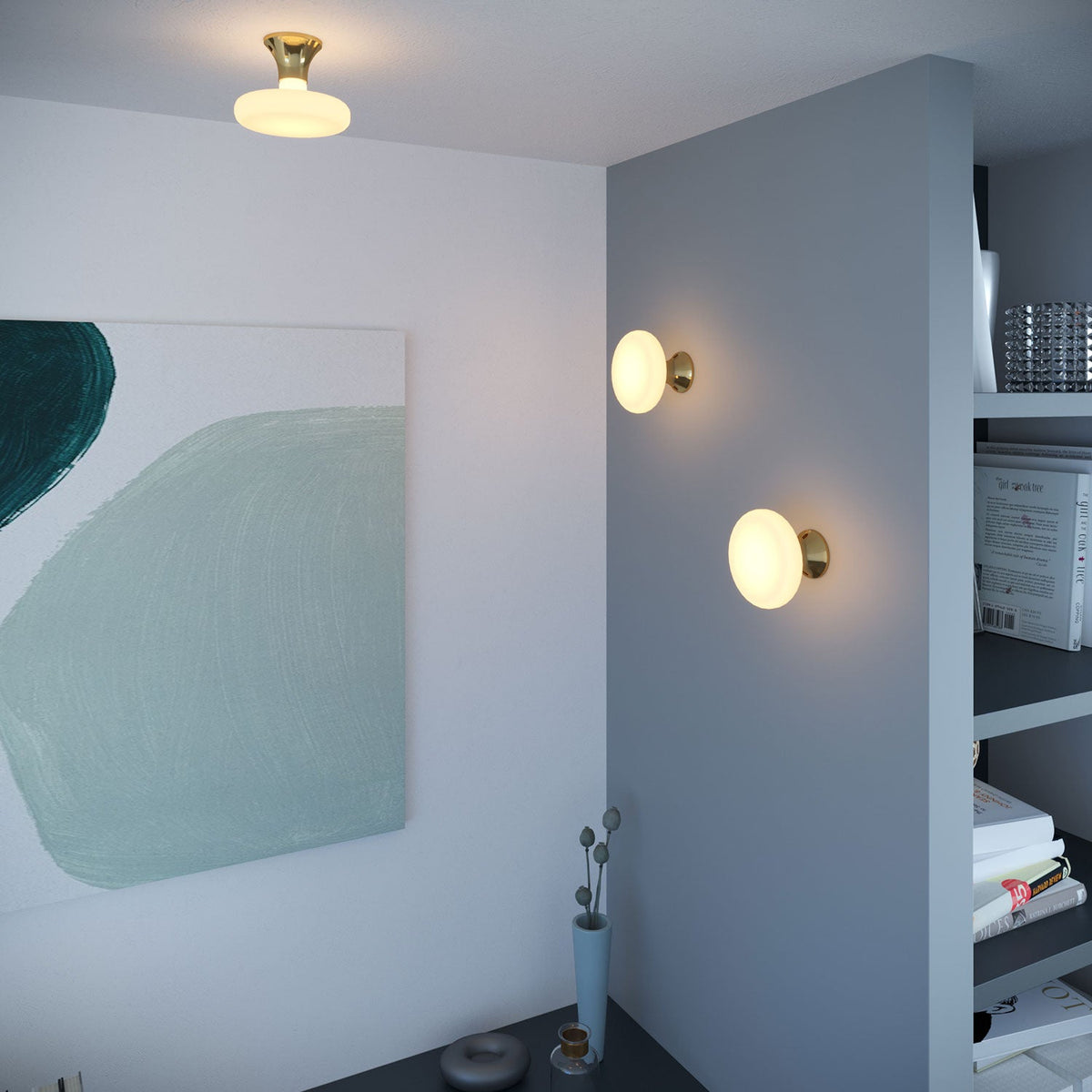 Portalampada metallizzato E27 a parete o soffitto - Oro