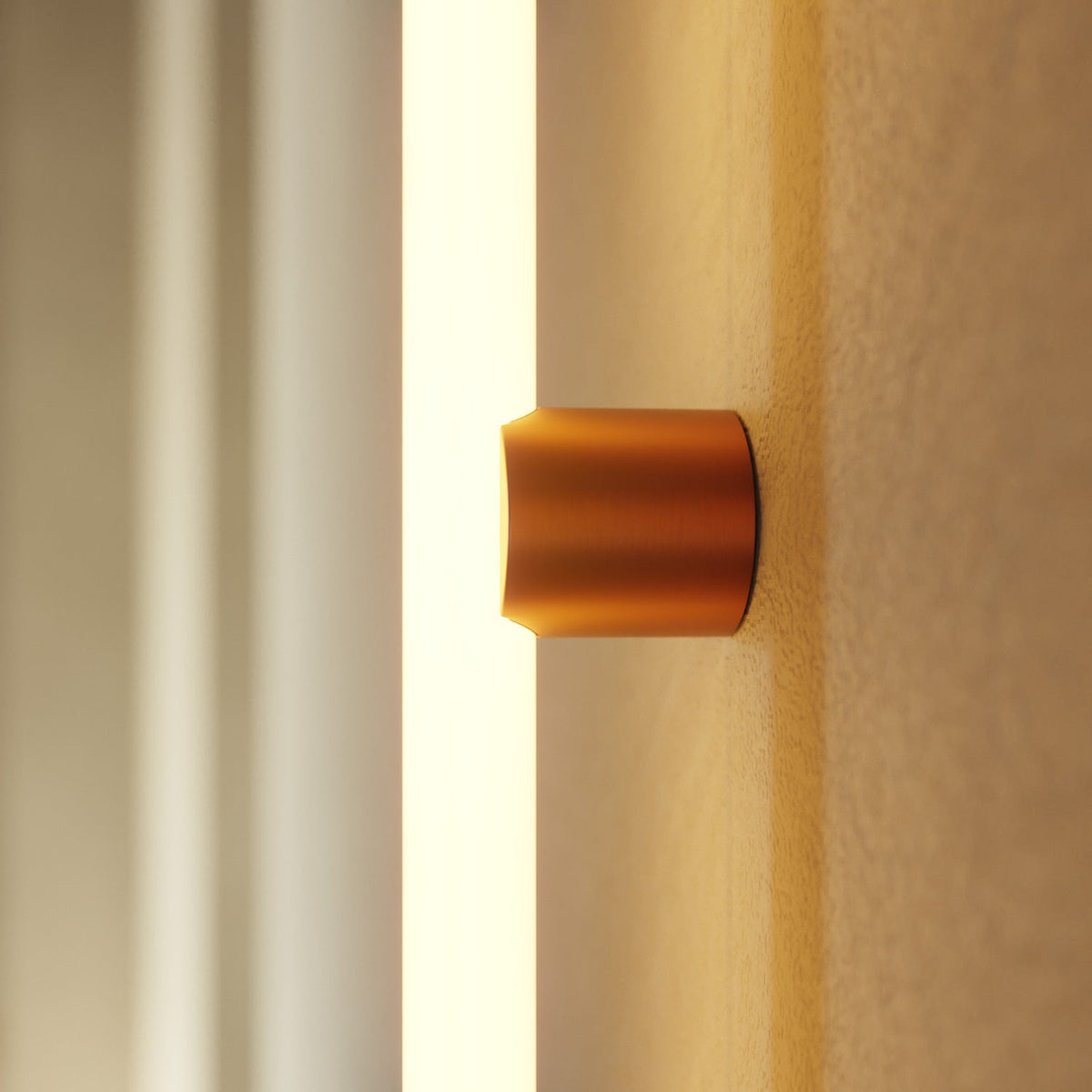 Portalampada S14d in metallo da parete o soffitto - Rame satinato