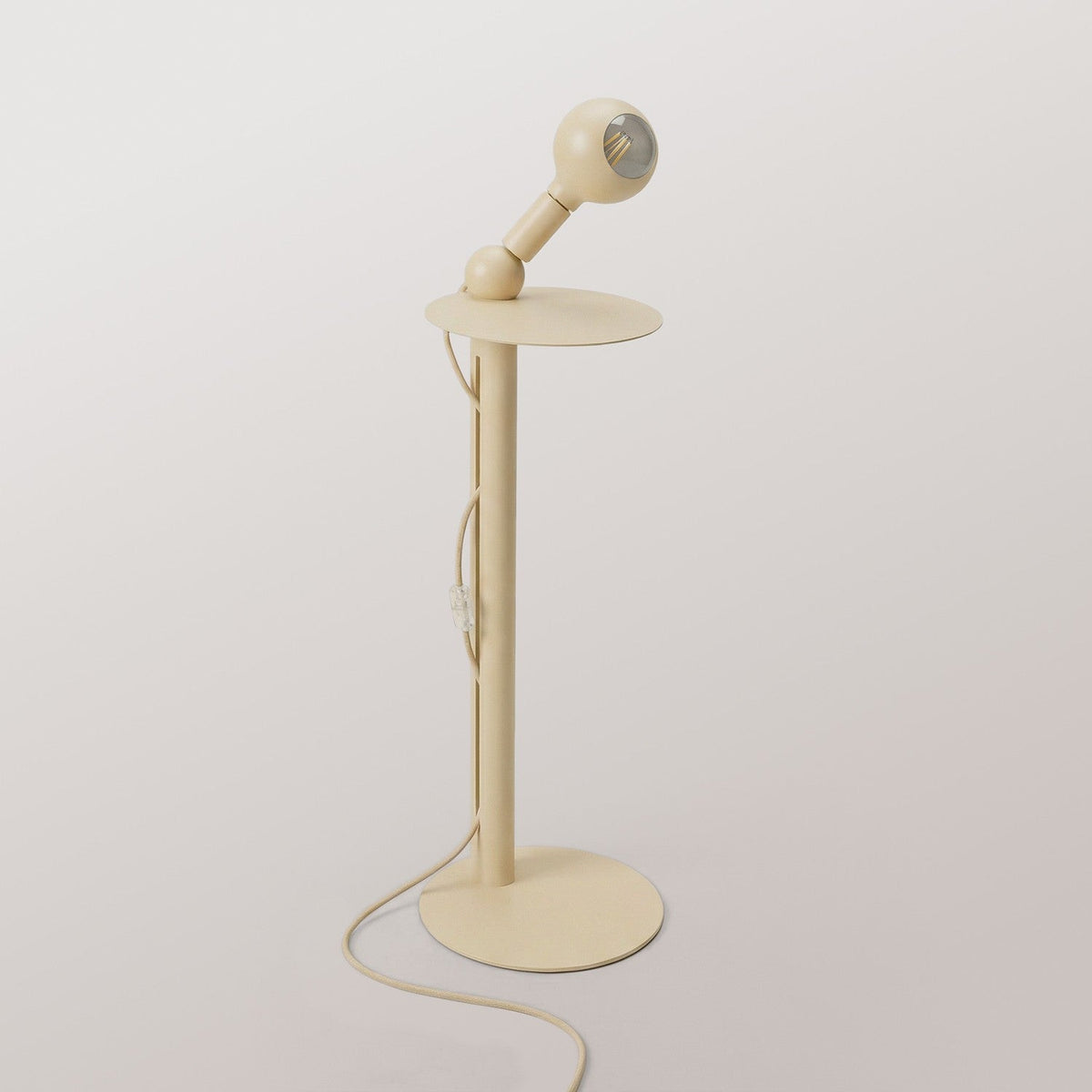 Rocco - Lampada da terra con lampadina Camo - Panna