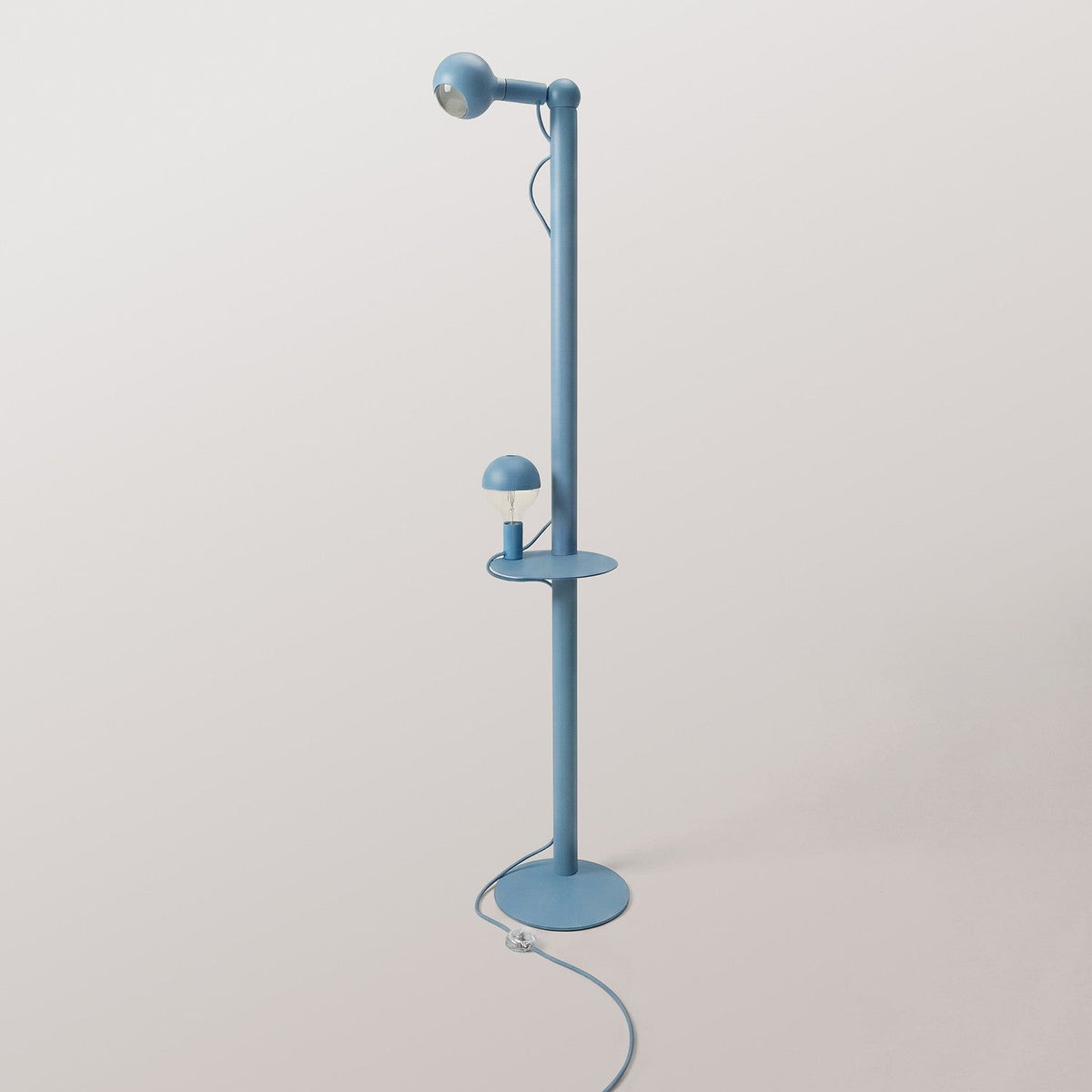 Rocco XXL - Lampada da terra con lampadina Maria e Camo - Blu