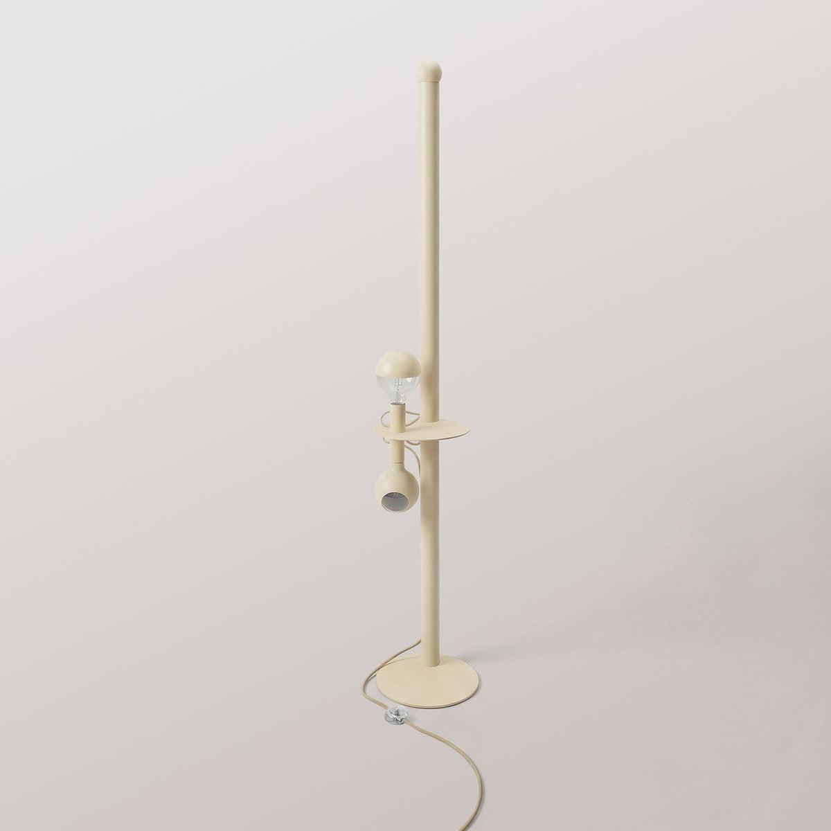 Rocco XXL - Lampada da terra con lampadina Maria e Camo - Panna