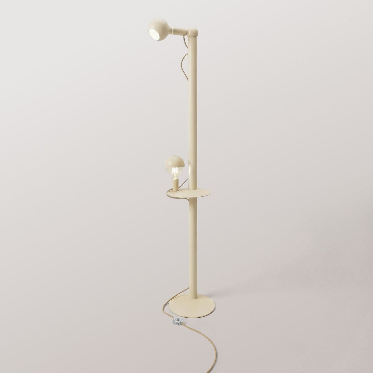 Rocco XXL - Lampada da terra con lampadina Maria e Camo - Panna