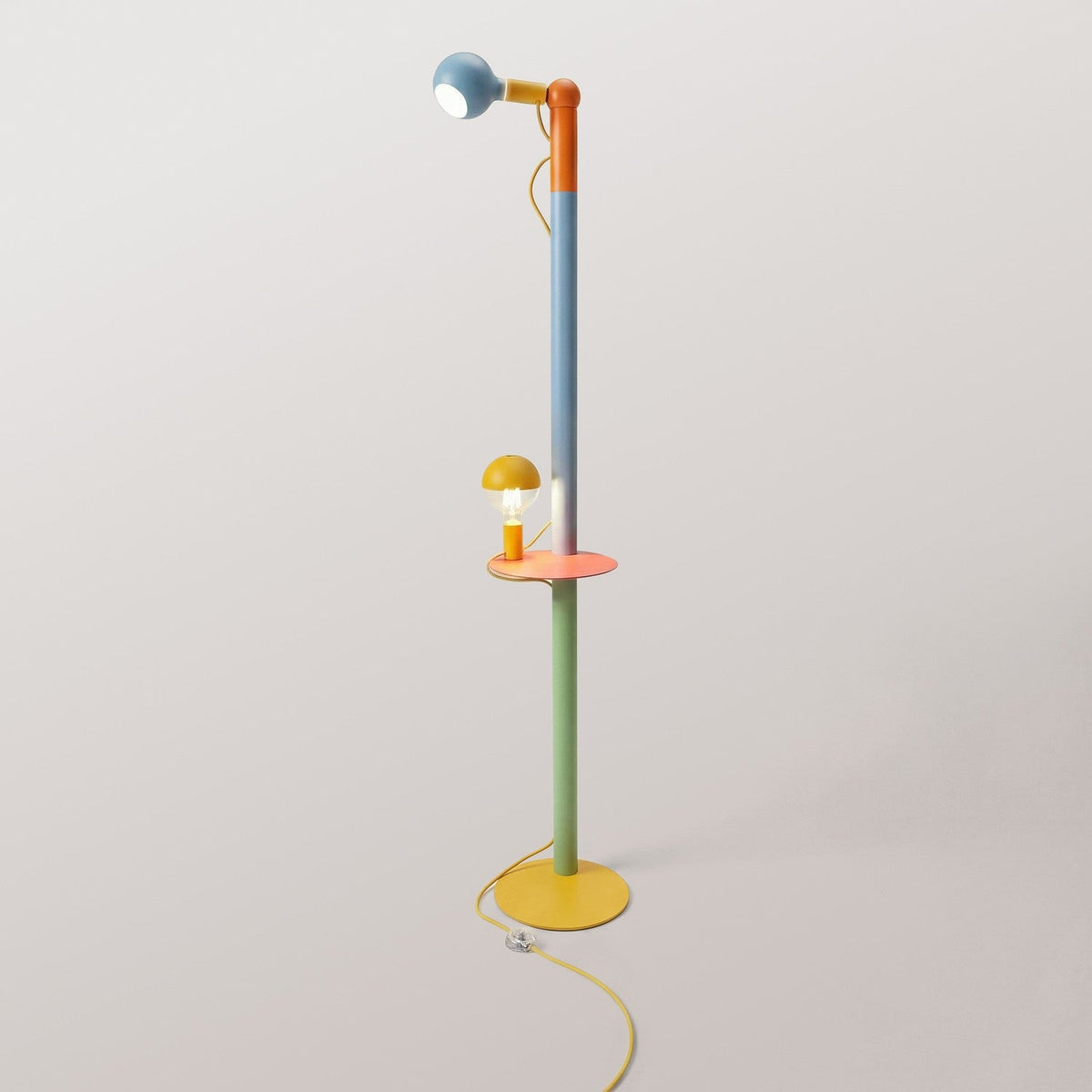 Rocco XXL - Lampada da terra multicolor con lampadina Maria e Camo