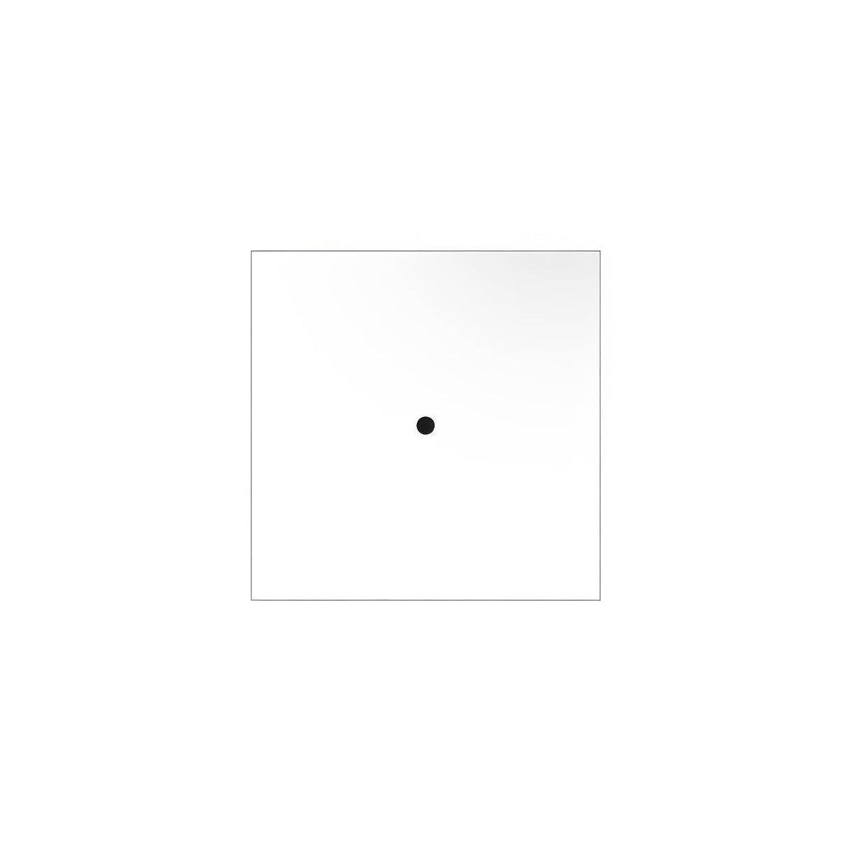 Rosone Rose-One quadrato, 200 mm con 1 foro e 4 fori laterali - Bianco opaco Bianco