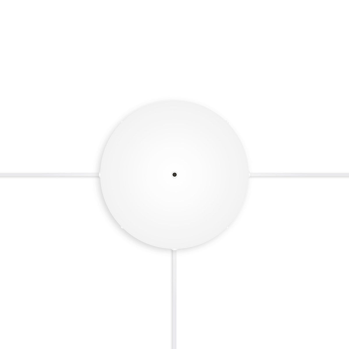 Rosone rotondo in alluminio Ø 30 cm con staffa e cavo di messa a terra, con 1 foro centrale - Bianco Opaco 3