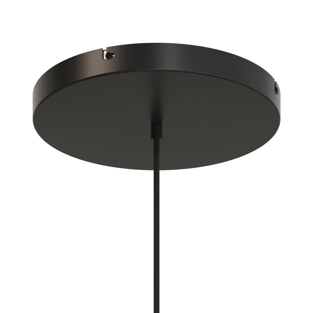 Rosone rotondo in alluminio Ø 30 cm con staffa e cavo di messa a terra, con 1 foro centrale - Nero 0