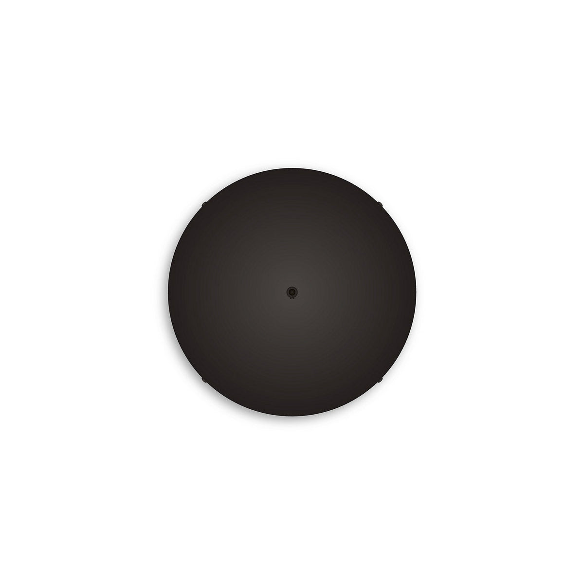 Rosone rotondo in alluminio Ø 30 cm con staffa e cavo di messa a terra, con 1 foro centrale - Nero 0