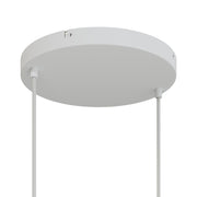 Rosone rotondo in alluminio Ø 30 cm con staffa e cavo di messa a terra, con 2 fori frontali - Bianco Opaco 0